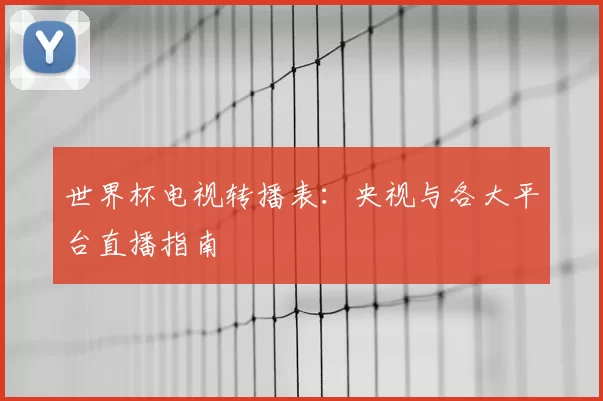 世界杯电视转播表:央视与各大平台直播指南