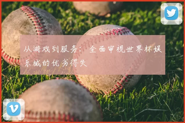 从游戏到服务:全面审视世界杯娱乐城的优劣得失